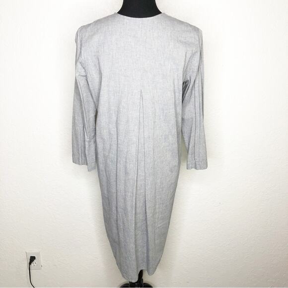 Anthropologie Holding Horses gray button front linen blend tunic top or dress 6 - Picture 13 of 13